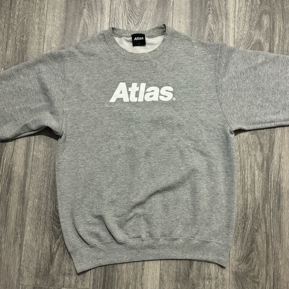 Atlas Skate Shop Logo Crewneck Sweatshirt Sweater Grey M Medium